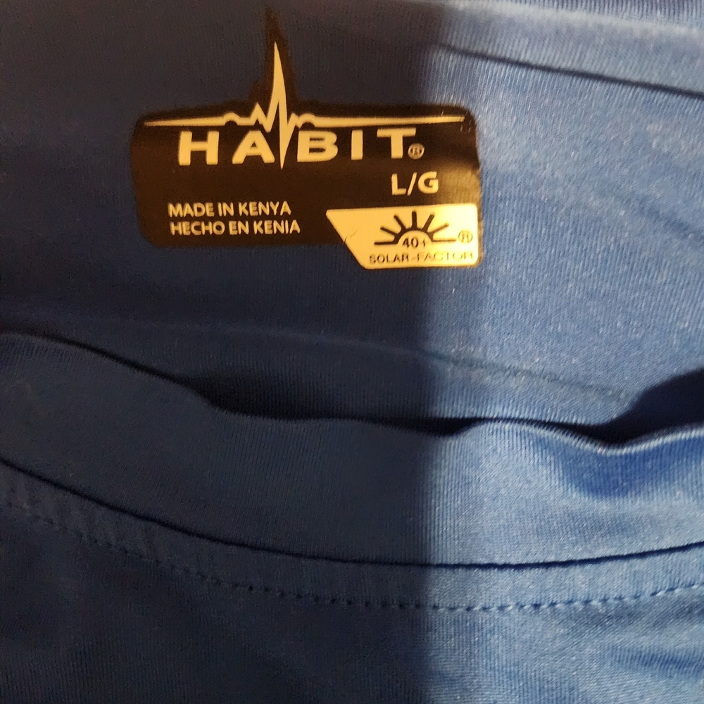 Habit Men's Ocean Blue Rash Guard - Picture 6 of 9